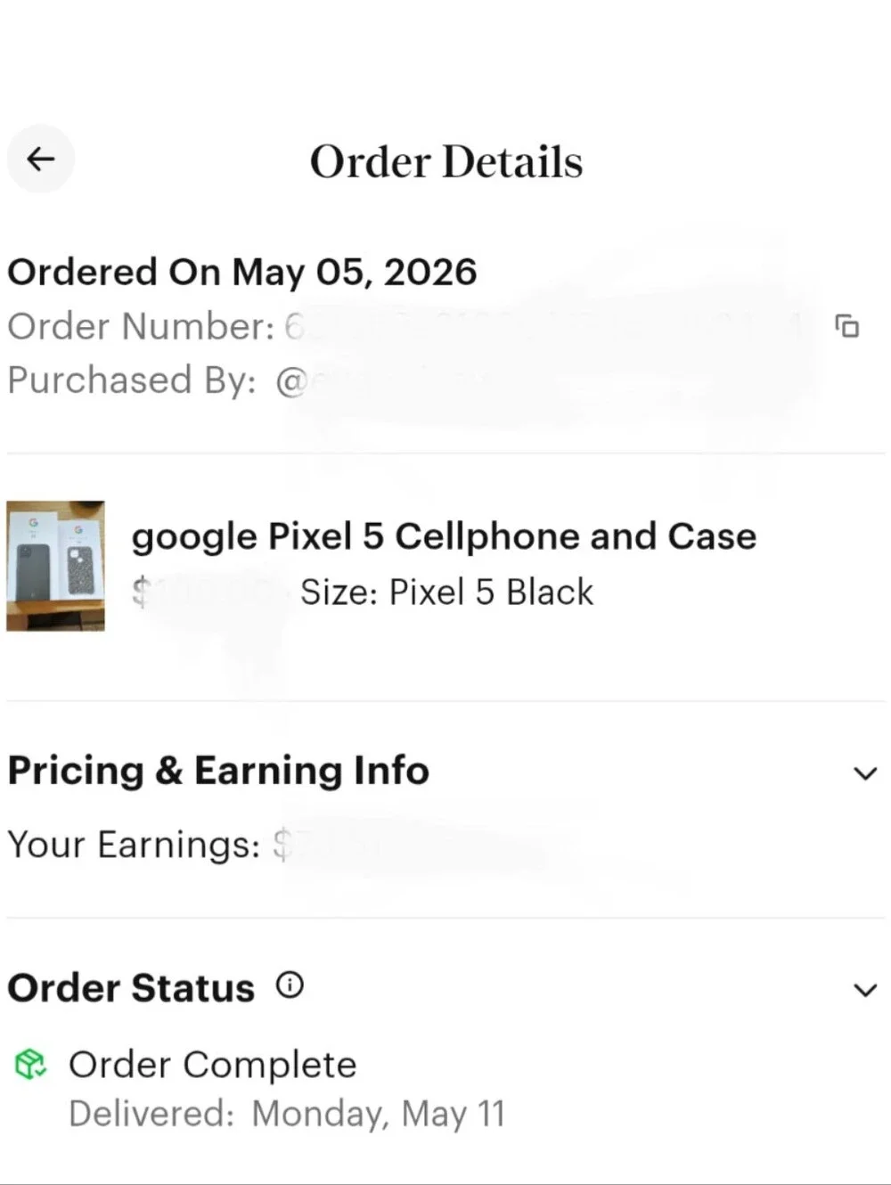 google Pixel 5 Cellphone and Case